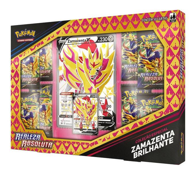 Imagem de Box Pokémon Realeza Absoluta Zamazenta E Zacian V Tcg Copag