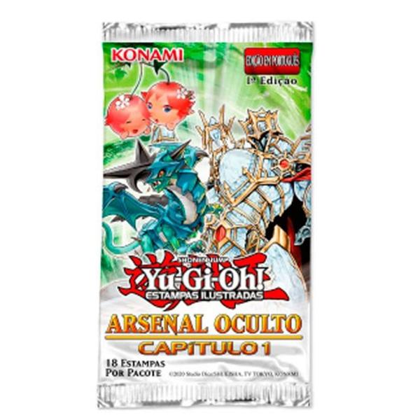 Imagem de Box Yu-Gi-Oh! Arsenal Oculto: Capítulo 1 - Edição Especial com 1 dado Carta Cards Konami yugioh