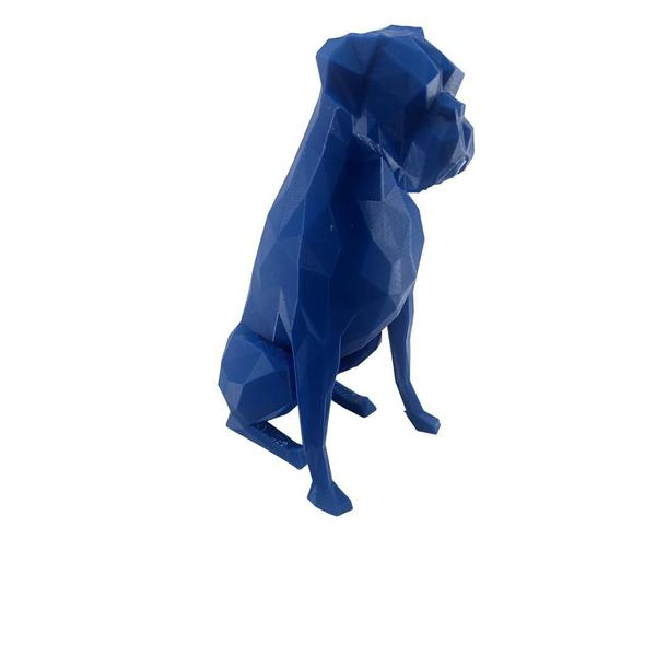 Imagem de Boxer Sentado Low Poly Cachorro Pet Decoração 3D ul