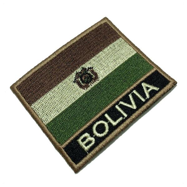 Imagem de BP0029NT03 Bandeira Bolívia Patch Bordado Termo Adesivo