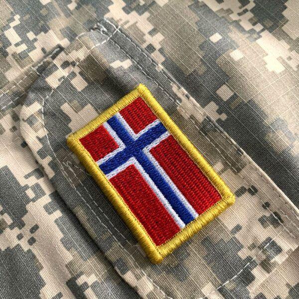 Imagem de BP0054V11 Bandeira Noruega Patch Bordado Fecho Contato