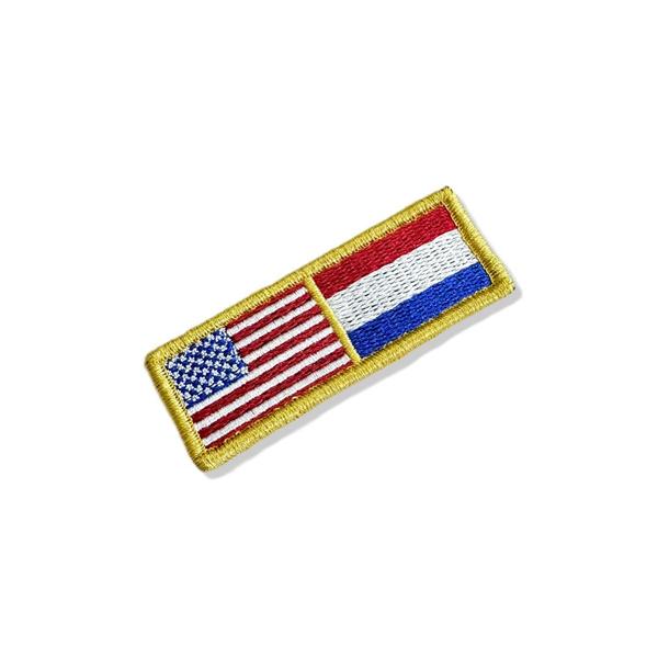 Imagem de BP0055-0033-031 Bandeira USA Países Baixos Bordado 7,4x2,5cm