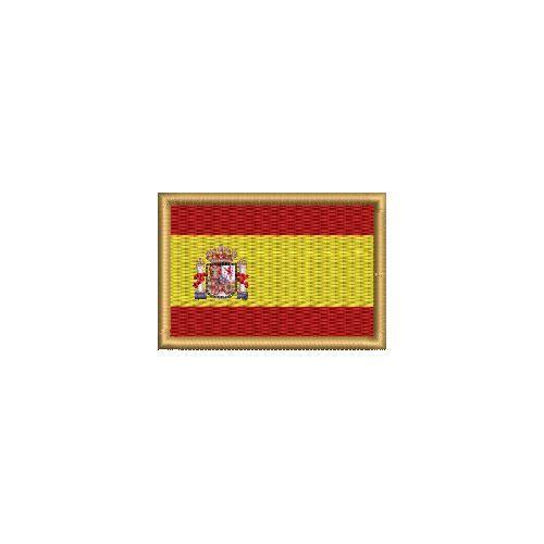 Imagem de BP0084-011 Bandeira Espanha Patch Bordado 5,7x3,8cm