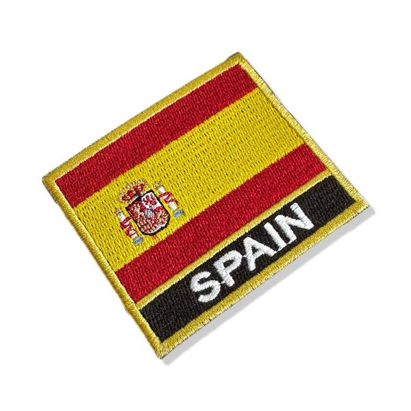 Imagem de BP0084N-001 Bandeira Espanha Patch Bordado 7,5x6,3cm