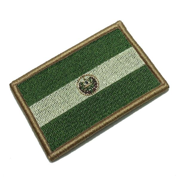 Imagem de BP0203V03 Bandeira El Salvador Patch Bordado Fecho Contato