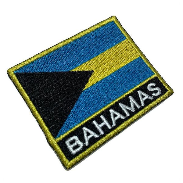 Imagem de BP0208NT01 Bandeira Bahamas Patch Bordado Termo Adesivo