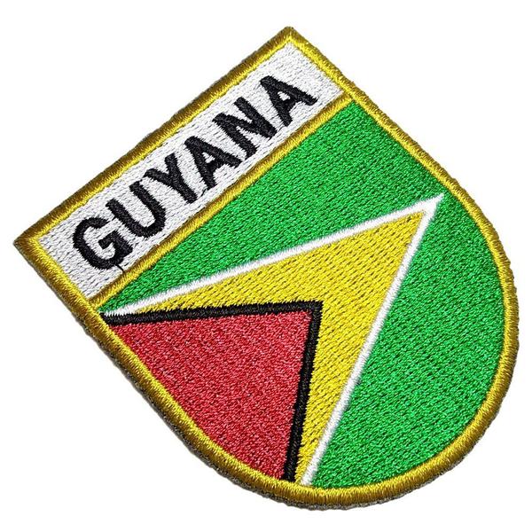 Imagem de BP0224ET 01 Bandeira País Guiana Patch Bordado Termo adesivo