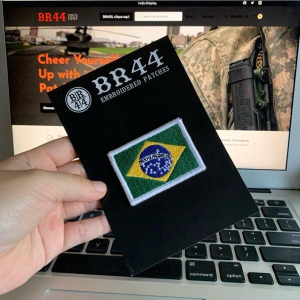 Imagem de BP0403V16 Bandeira Brasil Bordado Patch Fecho Contato