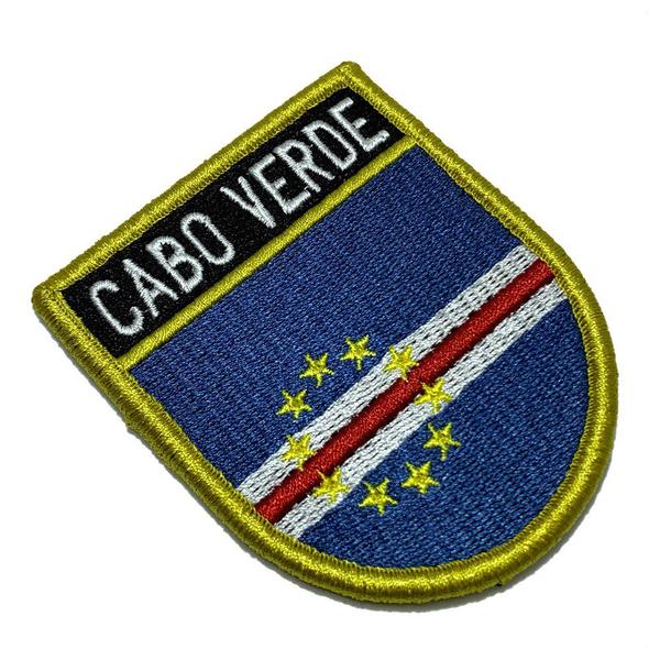 Imagem de BPCVEV001 Bandeira Cabo Verde Patch Bordado Fecho Contato