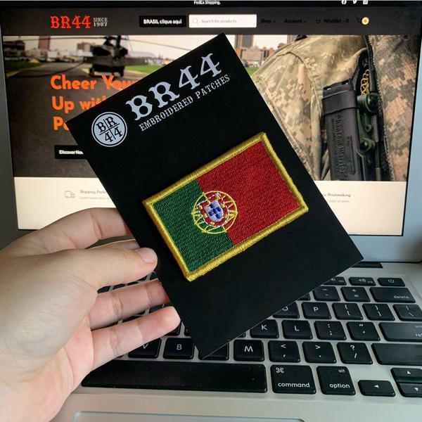 Imagem de BPPTV001 Bandeira Portugal Patch Bordado Fecho Contato