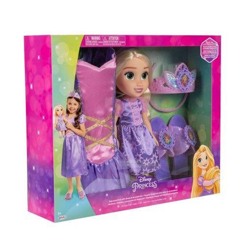 Imagem de Br2332 - boneca princesas disney rapunzel com fantasia sapatos e acessórios