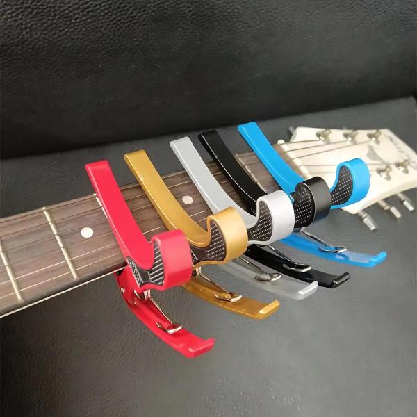 Imagem de Braçadeira Capotraste Com Haste Longa Para Violão E Guitarra 