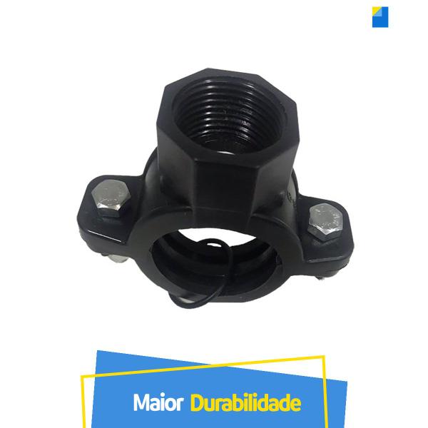 Imagem de Braçadeira de tomada pvc 50 mm x 3/4 para irrigação