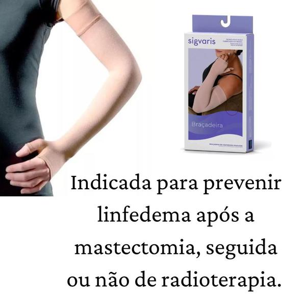 Imagem de Braçadeira Sigvaris Media Compressão 20-30mmHg Natural Claro