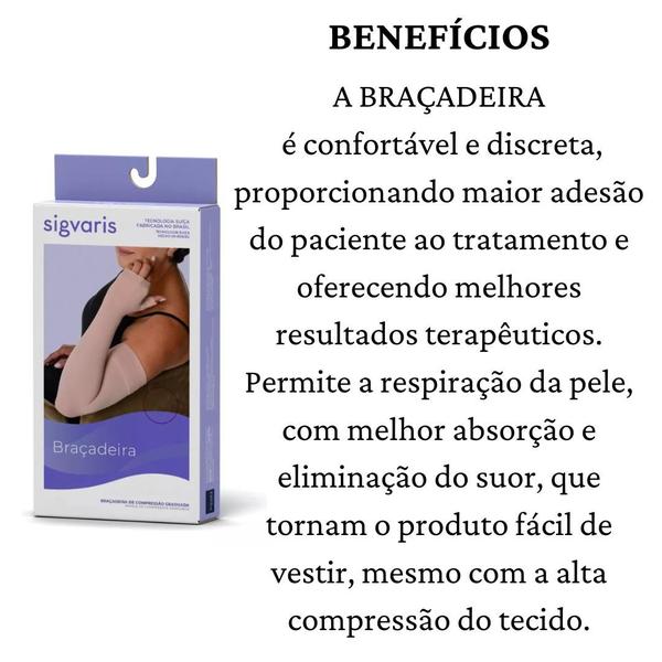 Imagem de Braçadeira Sigvaris Media Compressão 20-30mmHg Natural Claro