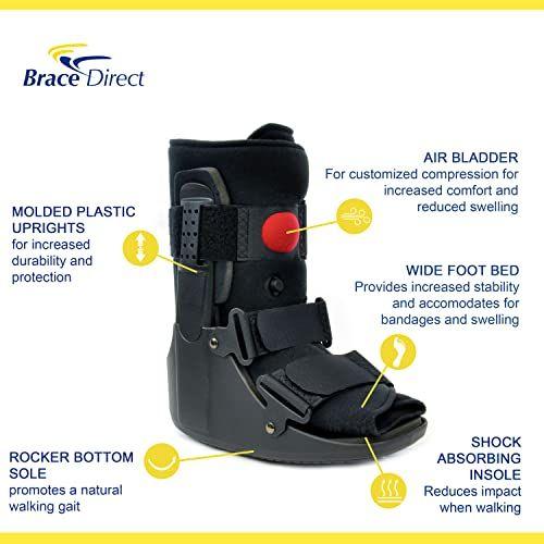 Imagem de Brace Direct Air CAM Walker Fracture Orthopedic Boot Short - Recuperação Médica Completa, Proteção, Cicatrização e Bota - Lesões do Pé do Dedo do Pé ou Tornozelo, Fraturas, Entorses