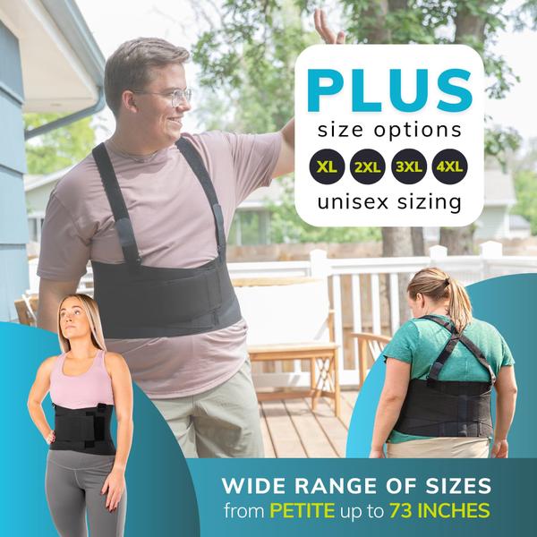 Imagem de BraceAbility Industrial Work Back Brace  Alças de suspensão removíveis para segurança de levantamento pesado - Cinto de proteção contra dor lombar para homens e mulheres em trabalhos de construção, mudança e armazém (2XL)