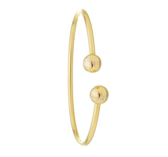 Imagem de Bracelete Pulseira Feminina De Ouro 18k Modelo Prego Bola