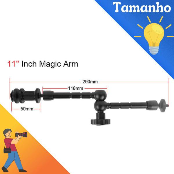 Braço Articulado Magic Arm 18cm Ballhead 1/4 Sapata Hot Shoe - DOMEFLOAT Imagem de Braço Articulado Magic Arm 18cm Ballhead 1/4 Sapata Hot Shoe