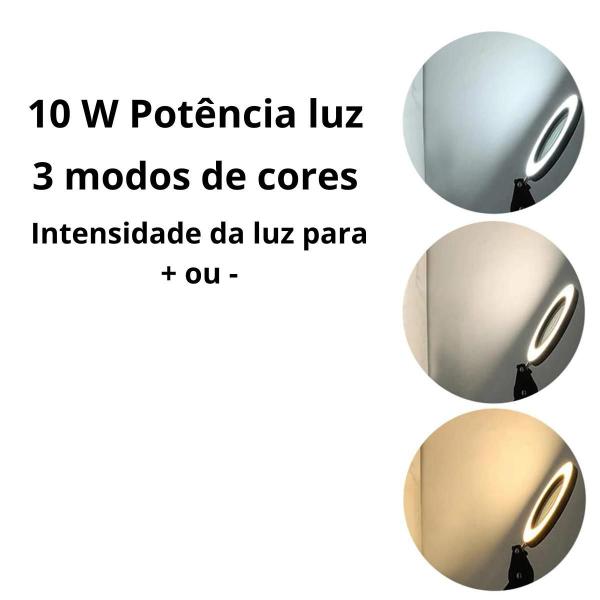 Imagem de Braço Articulado Mesa Lupa Com Led Ring Light 6 Polegada