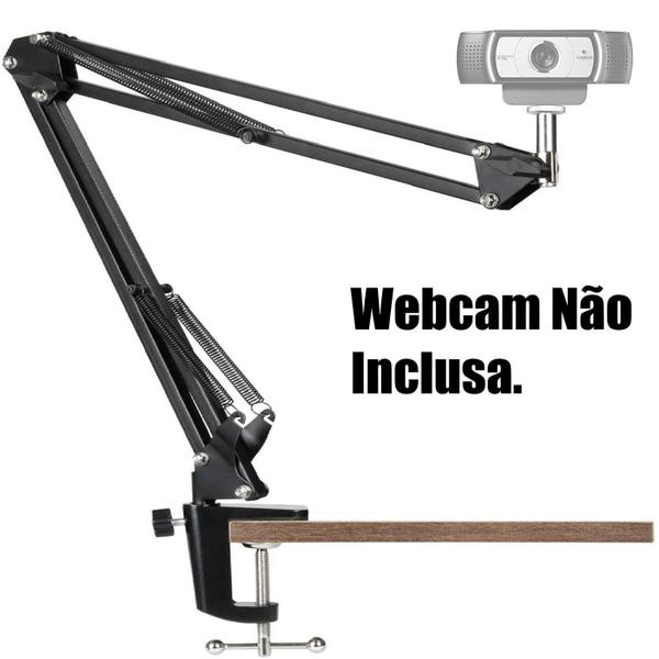 Imagem de Braço Articulado Pedestal de Mesa Suporte Para Webcam Câmera Universal 1/4 Escritório Estúdio Video Conferência Youtuber