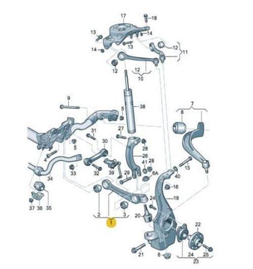 Imagem de Braço Da Suspensão Audi A4 A5 A6 Q5 De 2009 À 2015 Inferior