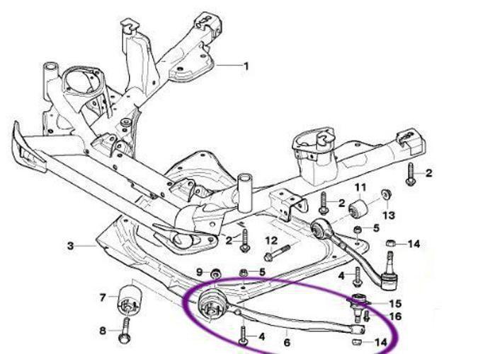 Imagem de Braço Inferior Curvo Direito Bmw X5 E53 3.0 4.4 2000 A 2006