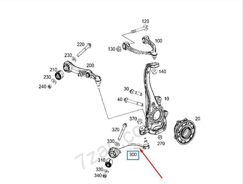 Imagem de Braço Inferior Curvo Direito Mercedes C180 C200 C250 GLC250