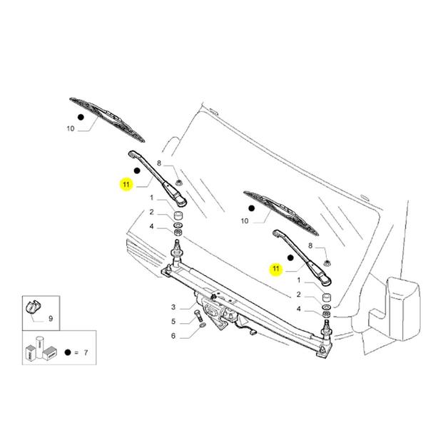 Imagem de Braço Limpador Esquerdo Do Parabrisa Para Iveco Nova Daily - 5801353939