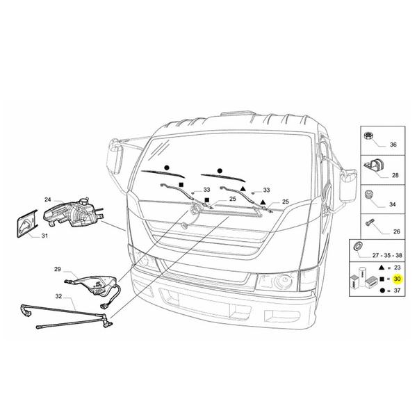 Imagem de Braço Limpador Parabrisa Para Iveco Vertis - 594989270