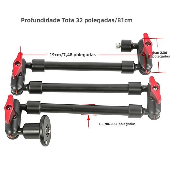 Imagem de Braço Mágico Flexível Para Smartphone, 32 "22", Braçadeira De Mesa, Montagem Na Parede Para Câmera,