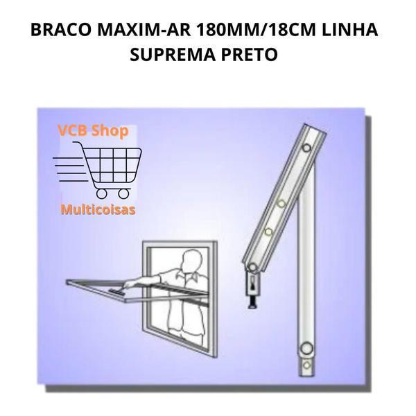 Imagem de Braço maxim-ar 18cm/180mm janela linha suprema preto udinese par