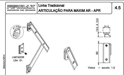 Imagem de Braço Maxim Ar Fermax Apr 31 Linha Suprema - 40cm - 3 Pares