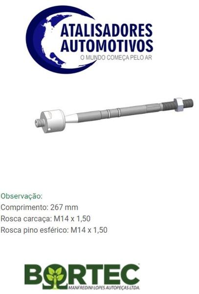 Imagem de Braço terminal axial FIAT IDEA ADVENTURE 2006 ATÉ 2024 Sistema de caixa hidraulica - BORTEC BA8022