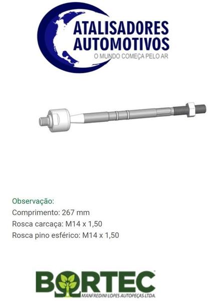 Imagem de Braço terminal axial FIAT STRADA 1999 ATÉ 2024 Sistema de caixa mecanica- BORTEC BA8096