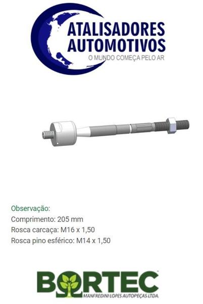 Imagem de Braço terminal axial RENAULT CAPTUR 2018 ATÉ 2024 sistema caixa hidraulica- BORTEC BA8496