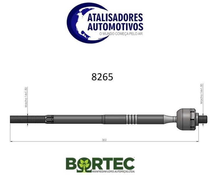 Imagem de Braço terminal axial VOLKSWAGEN VOYAGE 2008 ATÉ 2024 sistema caixa mecanica- BORTEC BA8265