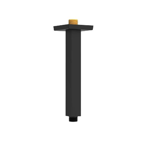Braço/Tubo Quadrado Para Chuveiro/Ducha Inox De Teto Preto - Modelar Imagem de Braço/Tubo Quadrado Para Chuveiro/Ducha Inox De Teto Preto