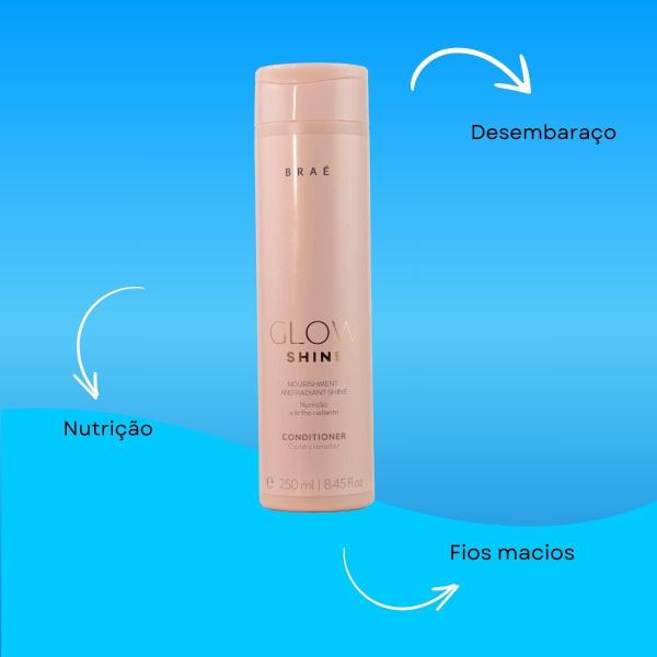 Braé Glow Shine Nutrição e Brilho Condicionador 250ml Imagem de Braé Glow Shine Nutrição e Brilho Condicionador 250ml