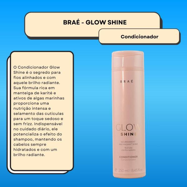 Braé Glow Shine Nutrição e Brilho Condicionador 250ml Imagem de Braé Glow Shine Nutrição e Brilho Condicionador 250ml