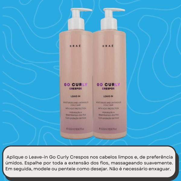 Imagem de Braé Go Curly Crespos Kit 2 Leave-in 500ml