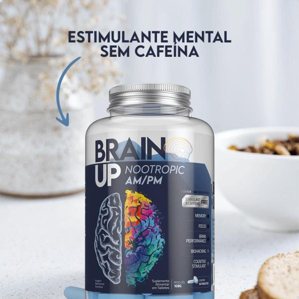 Imagem de Brain Up Nootropic AM PM Caffeine Free 60 Tabletes True Source