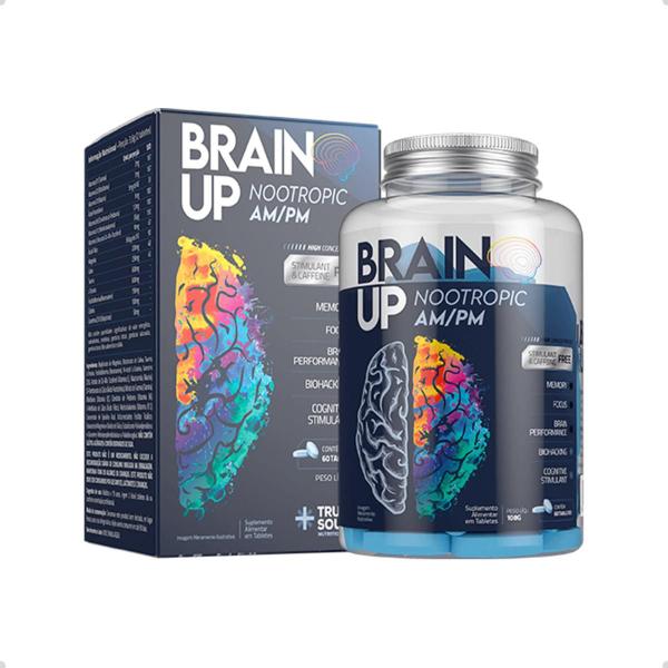 Imagem de Brain Up Nootropic AM PM Caffeine Free 60 Tabletes True Source