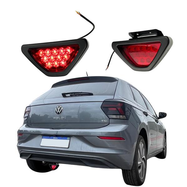 Imagem de Brake Light  Luz de Freio Triangular Universal Strobo Pisca