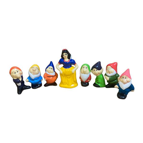 Branca de Neve e sete anões 18 cm Decoração de Jardim - RD Store Imagem de Branca de Neve e sete anões 18 cm Decoração de Jardim