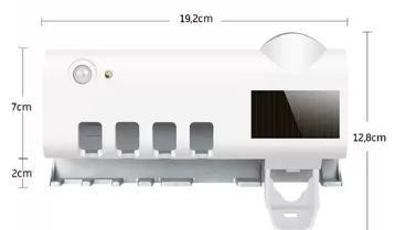 Branco moderno: Porta Escova de Dentes Esterilizador Ultravioleta Dispenser em destaque. - AF Imagem de Branco moderno: Porta Escova de Dentes Esterilizador Ultravioleta Dispenser em destaque.