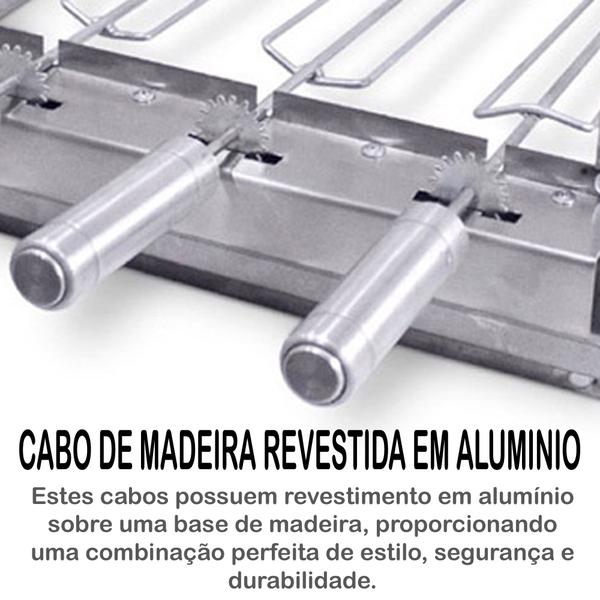 Imagem de Brasa Grill Inox Gira 4 Espetos Inox