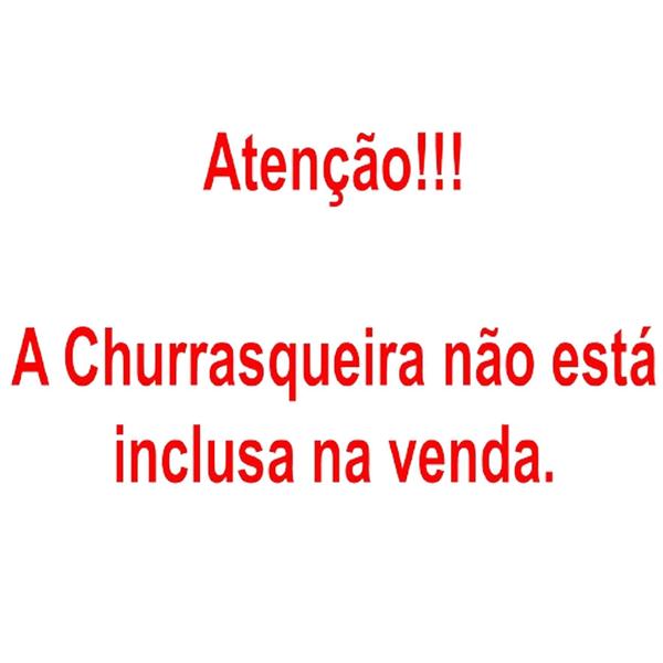 Imagem de Brasa Grill Tradicional Gira 3 Espetos para Churrasqueira Pré Moldada de 45cm Espaço Interno Largura