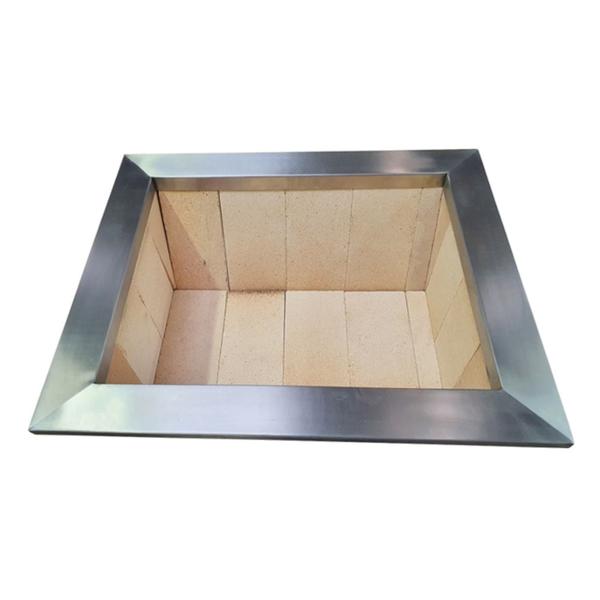 Imagem de Braseiro cooktop de embutir , inteiro em aço inox -80x50x25-bmd80