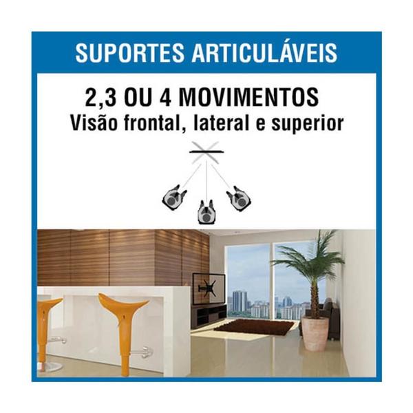 Imagem de Brasforma BRA3.0 Suporte Articulado para TV 10''- 56'' Preto